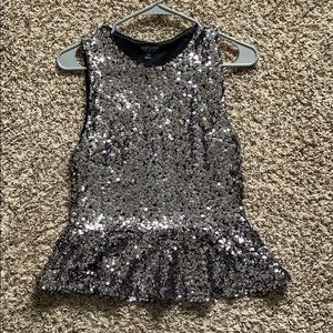 Topshop sequin peplum top